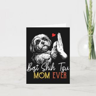 Cartão Shih tzu mamãe sempre divertida mamãe dia das mães