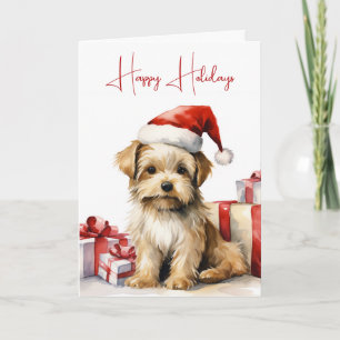 Cartão Shih-Tzu Natal Com Presentes De Férias