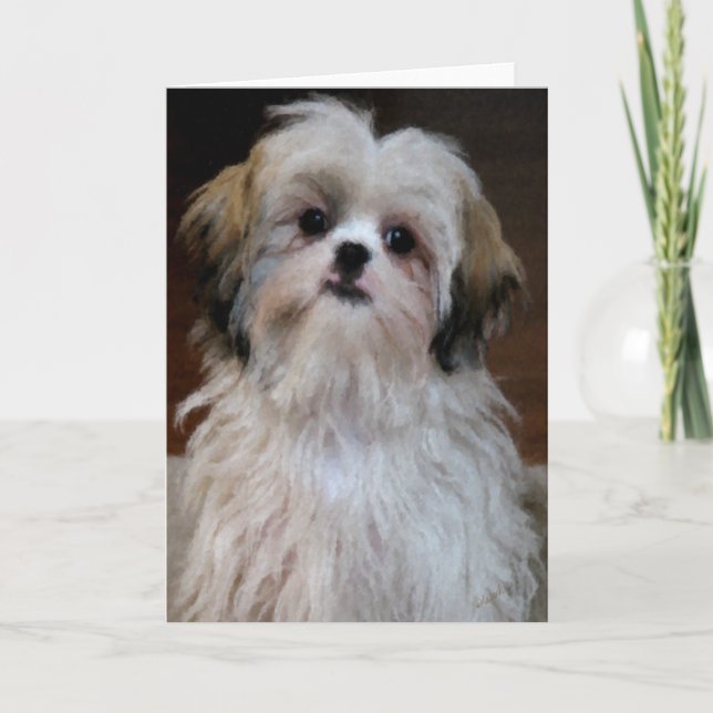 Cartão Shih Tzu Note Card (Frente)