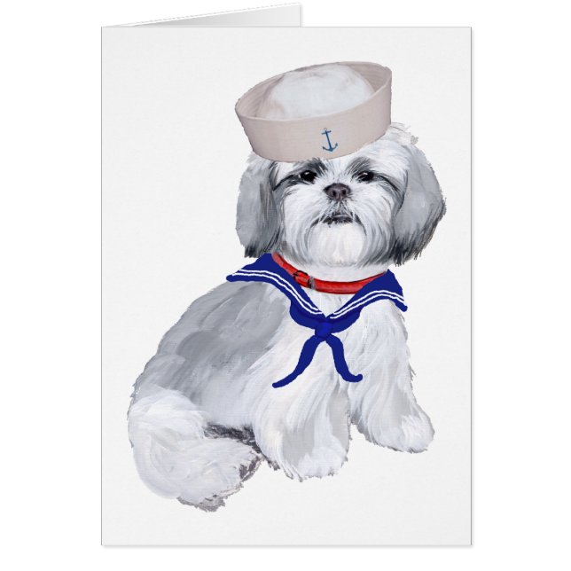 Cartão Shih Tzu Sailor (Frente)