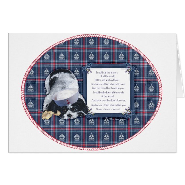 Cartão Shih Tzu Sailor (Frente Horizontal)