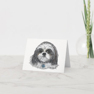 Cartão Shih Tzu Vazio