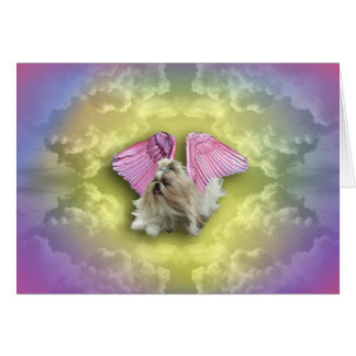 Cartão shihtzudeus desce do céu