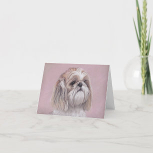 Cartão Shihzu Dog Art Note Card