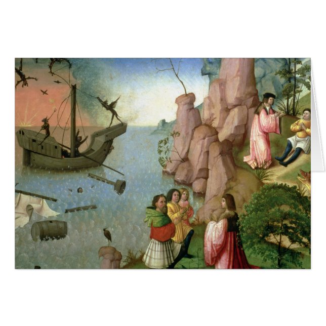 Cartão Shipwreck causado por demónios (Frente Horizontal)