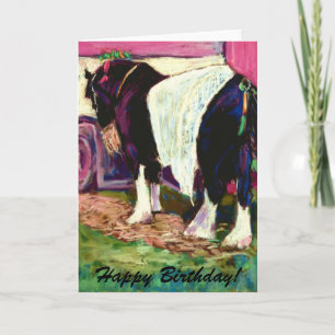 Cartão Shire Horse Birthday Card