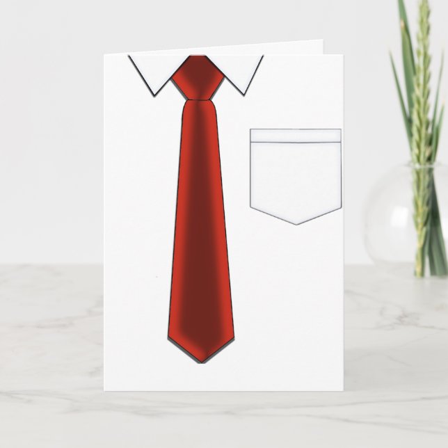 Cartão Shirt and Tie Father's Day Card (Frente)