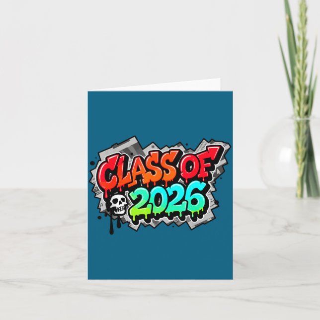 Cartão Shirt Class Graduation Graffiti Streetwear Drip (Frente)