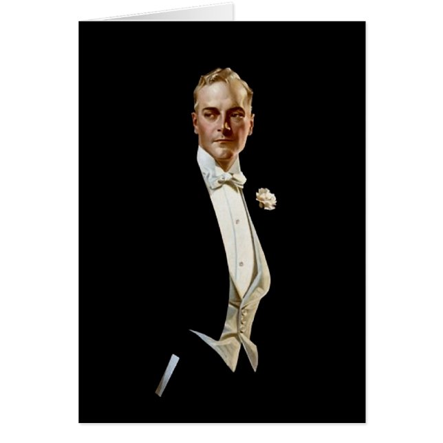 Cartão Shirt Collar Ad by Leyendecker (Frente)