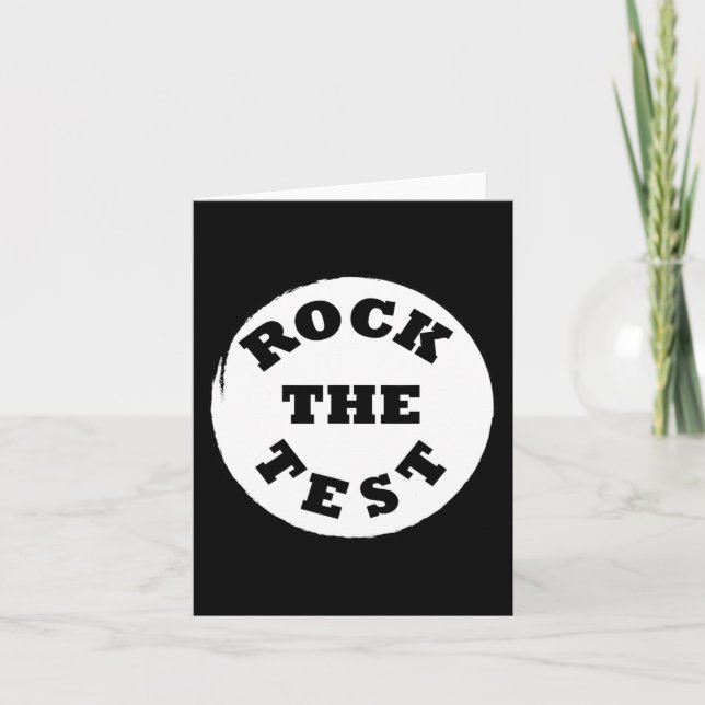 Cartão Shirt Rock The Test Men School (Frente)