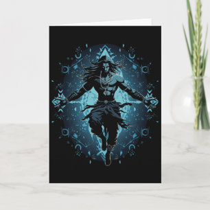 Cartão Shiva Deus Hindu Espiritual Dança Tandava Yoga Med