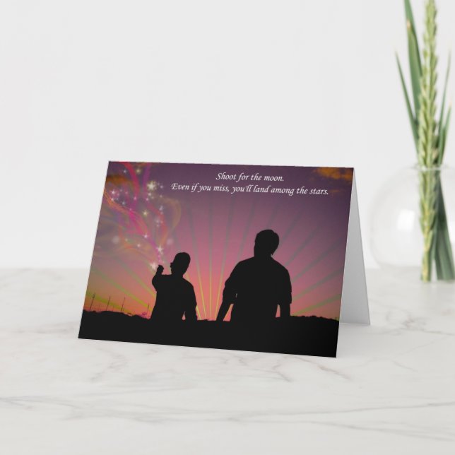 Cartão Shoot For The Moon (Frente)