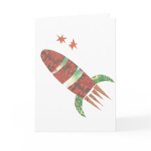 Shooting Rocket Custom Message Card