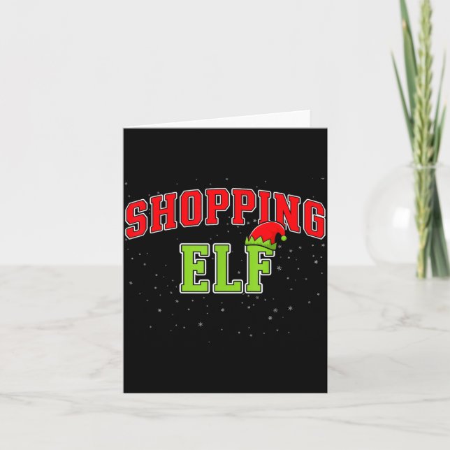 Cartão Shopng Elf Christmas Family Matching Group Xmas Sh (Frente)