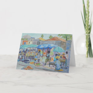 Cartão SHOPPING IN HAITI Greeting Card