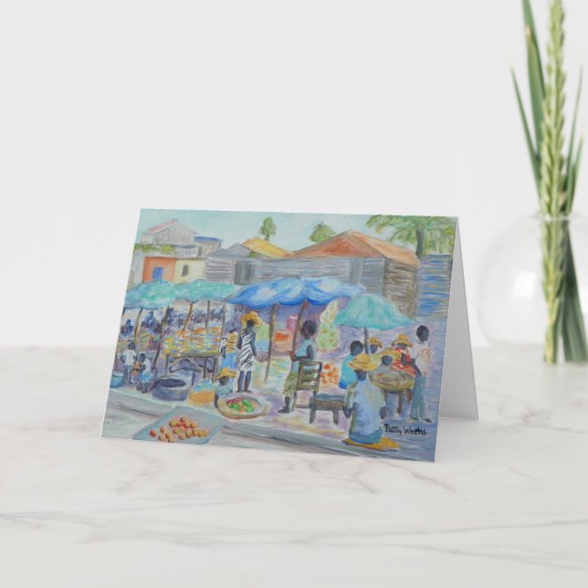 Cartão SHOPPING IN HAITI Greeting Card (Frente)