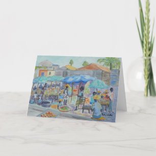 Cartão SHOPPING IN HAITI Greeting Card