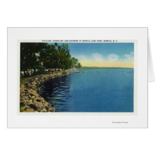 Cartão Shoreline, Pavilion e Nadadores