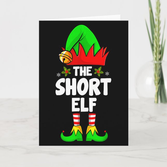 Cartão Short Elf Family Matching Group Christmas Pajamas  (Frente)
