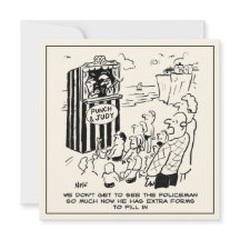 Show de Punch & Judy na Praia Cartoon