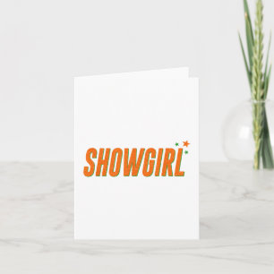 Cartão Showgirl Nova Era Vibes Estética Gráfica Roupa Mul