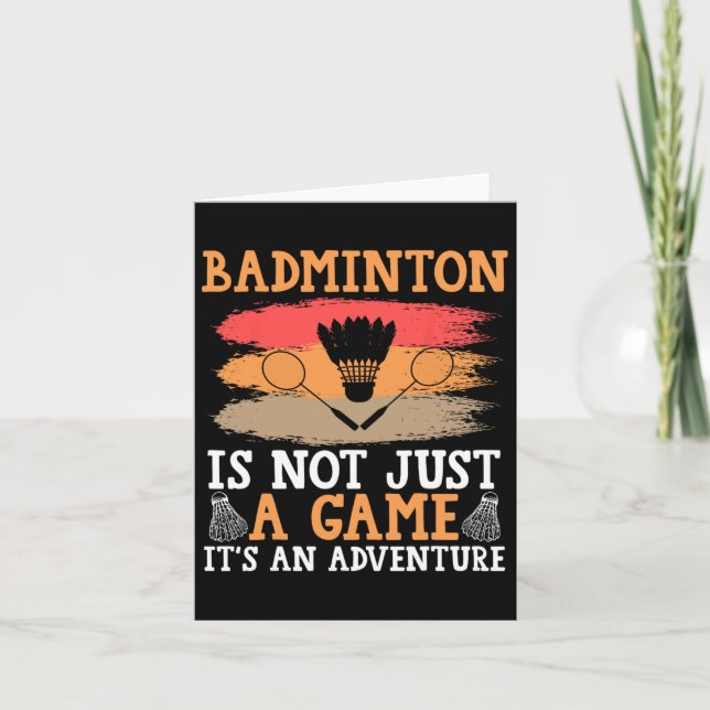 Cartão Shuttle Badminton (Frente)