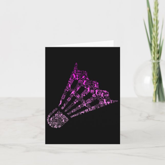 Cartão Shuttle Badminton Player Shirt Womens Badminton (Frente)