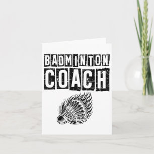 Cartão Shuttle Jogador de Badminton com preguiça