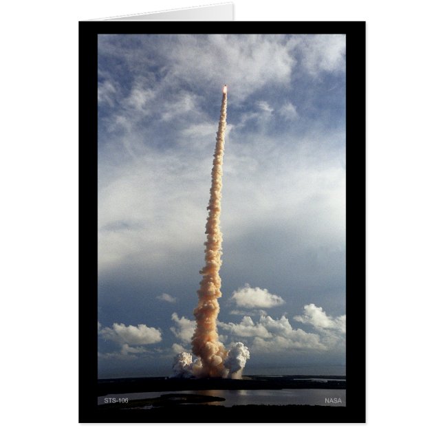 Cartão Shuttle STS-106 em voo (Frente)