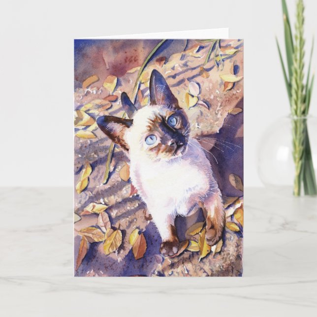 Cartão "Siamese Cat" Card (Frente)