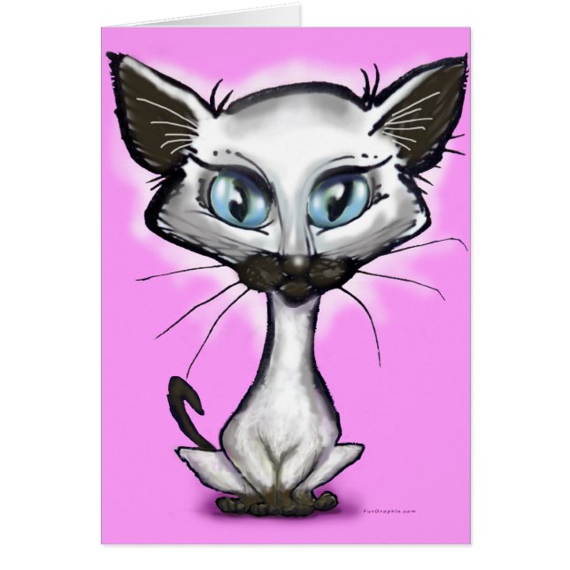 Cartão Siamese Kitten (Frente)