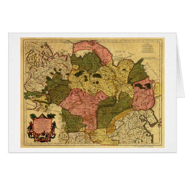 Cartão Sibéria, RússiaMapa PanorâmicoSibéria, Rússia (Frente Horizontal)