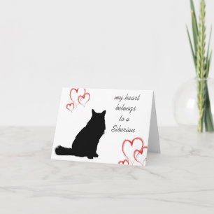 Cartão Siberian Cat Note Cards