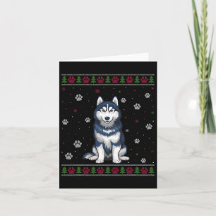 Cartão Siberian Husky Christmas Sweet Xmas Pet Animal D