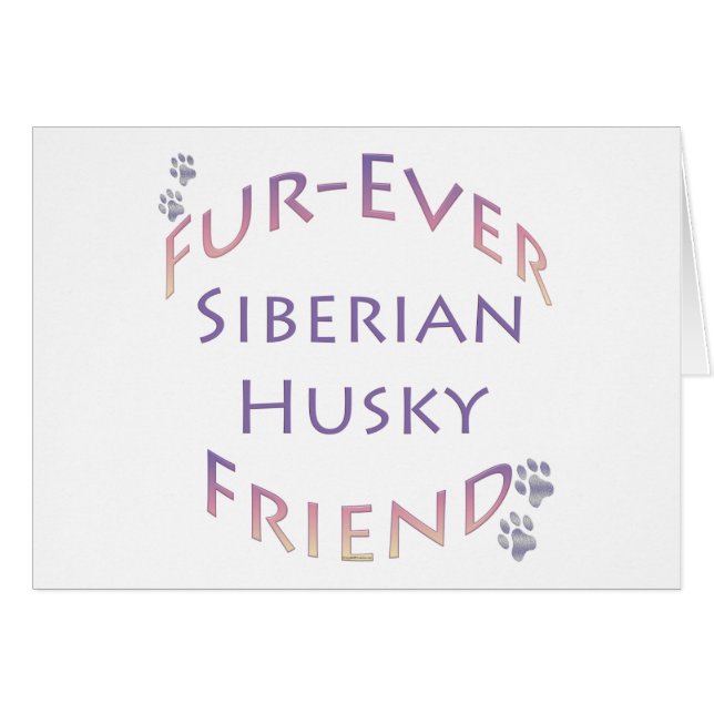 Cartão Siberian Husky Fuere Friend (Frente Horizontal)