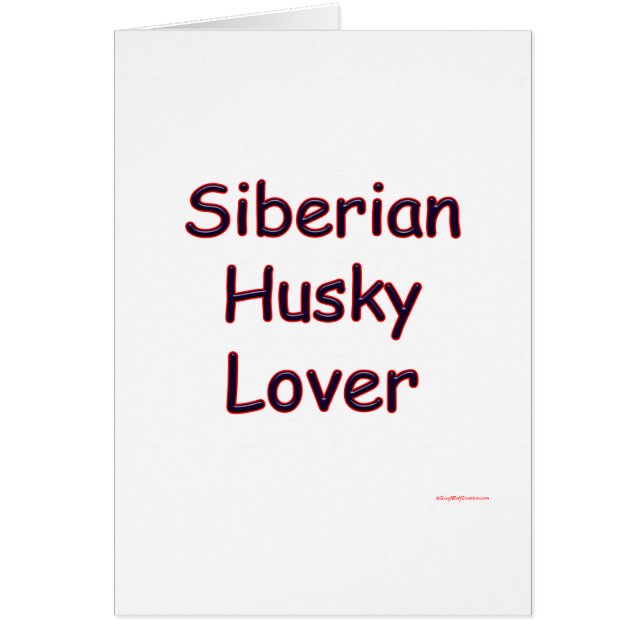 Cartão Siberian Husky Lover (Frente)