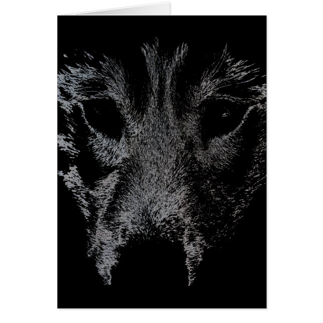 Cartão Siberian Husky Malamute Wolf Dog Card (Frente)