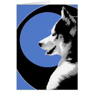 Cartão Siberiano Husky / Cartão Malamute do Alaska