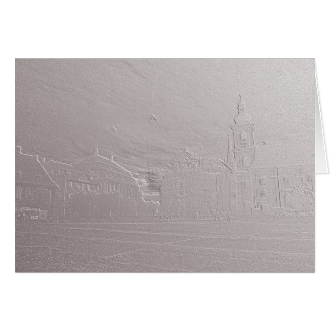 Cartão Sibiu basorelief grande (Frente Horizontal)