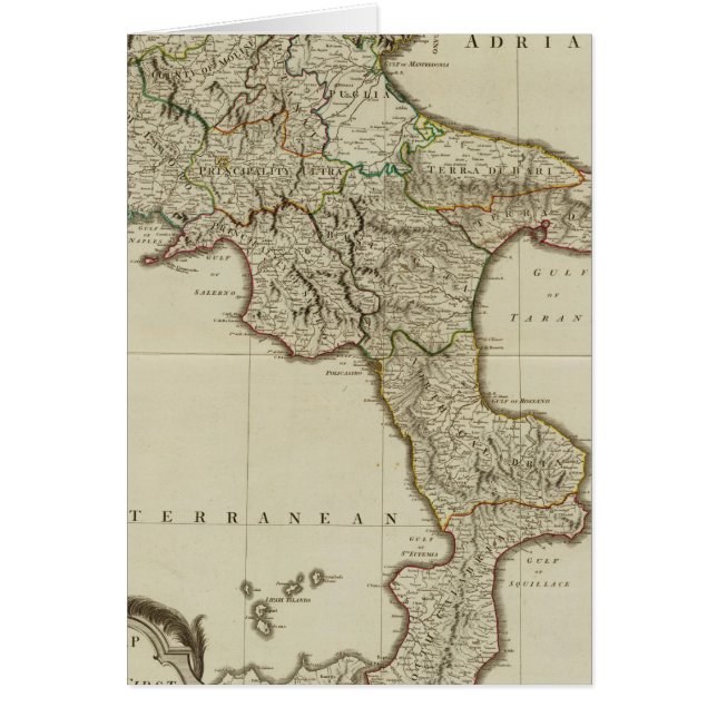 Cartão Sicília, Reino de Nápoles (Frente)