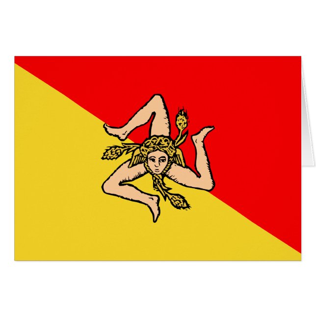 Cartão Siciliano, Italia (Frente Horizontal)