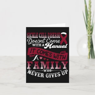 Cartão Sickle Cell Awarness Family Support Burgu