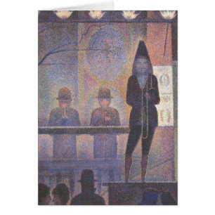 Cartão Sideshow do Circo por Georges Seurat, Arte Antiga