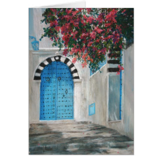Cartão Sidi Bou Blue Door Boganvila