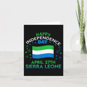 Cartão Sierra Leone 64º Dia da Independência Orgulho serr