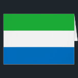 Cartão Sierra Leone Flag<br><div class="desc">Patriotic flag of Sierra Leone.</div>
