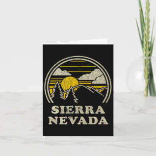 Cartão Sierra Nevada T Shirt Vintage Hiking Mountain Tee