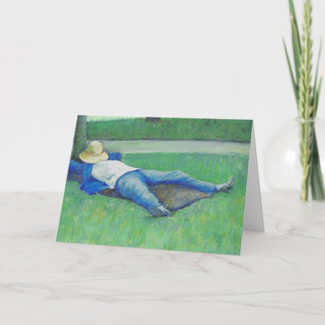 Cartão Siesta (por Gustave Caillebotte) (Frente)
