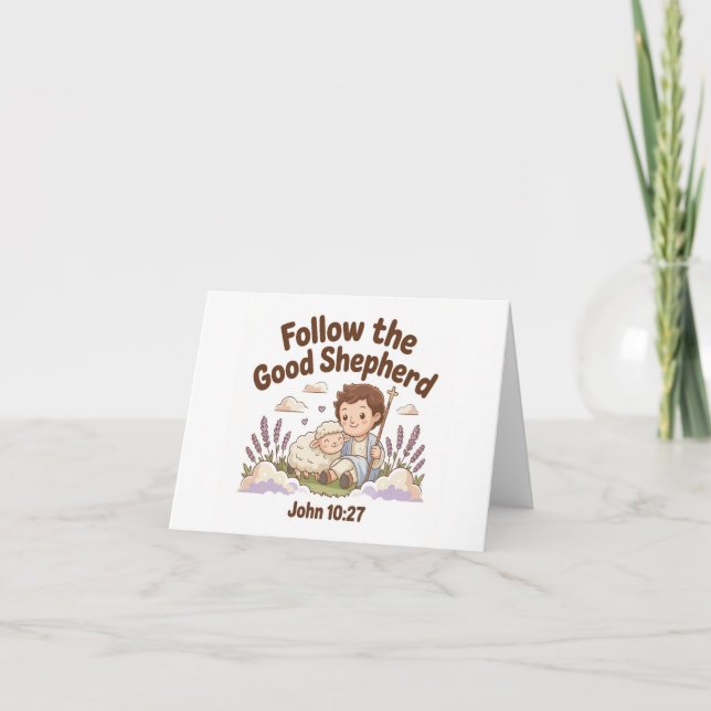 Cartão Siga O Bom Pastor Christian (Frente)