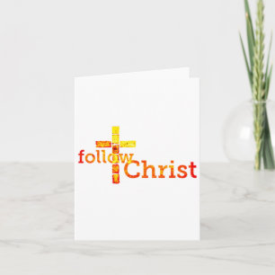 Cartão Siga o Cristo Jesus O Messias Matthew 4 19 Luke